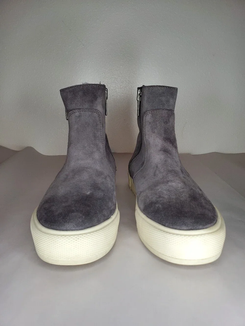 Frye Gia Lug Shearling Double Zip Boot Size 8.5